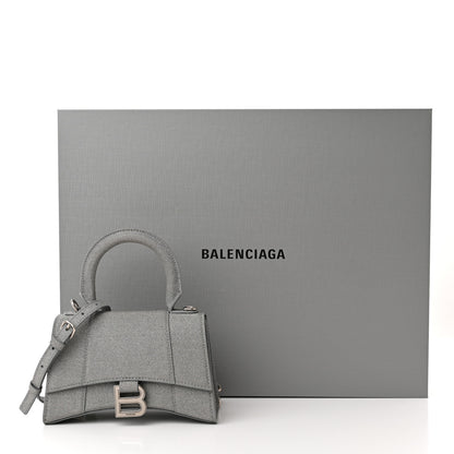 Balenciaga Glitter Fabric Hourglass Top Handle Bag XS Grey 12 of 12