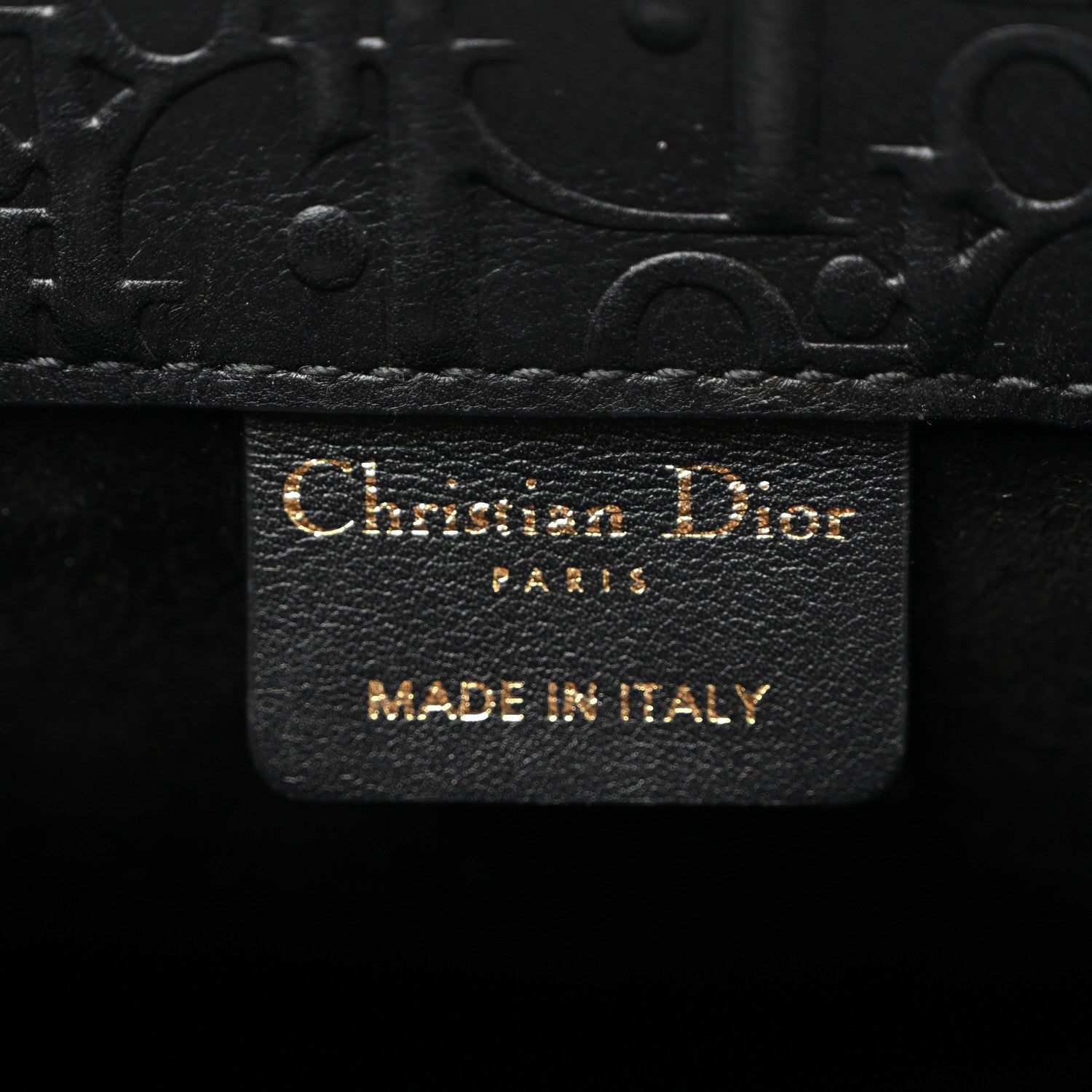 Christian Dior Oblique Calfskin Embossed Medium Book Tote Black 6 of 11