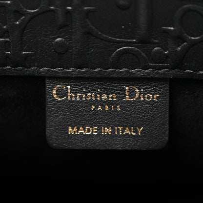 Christian Dior Oblique Calfskin Embossed Medium Book Tote Black 6 of 11