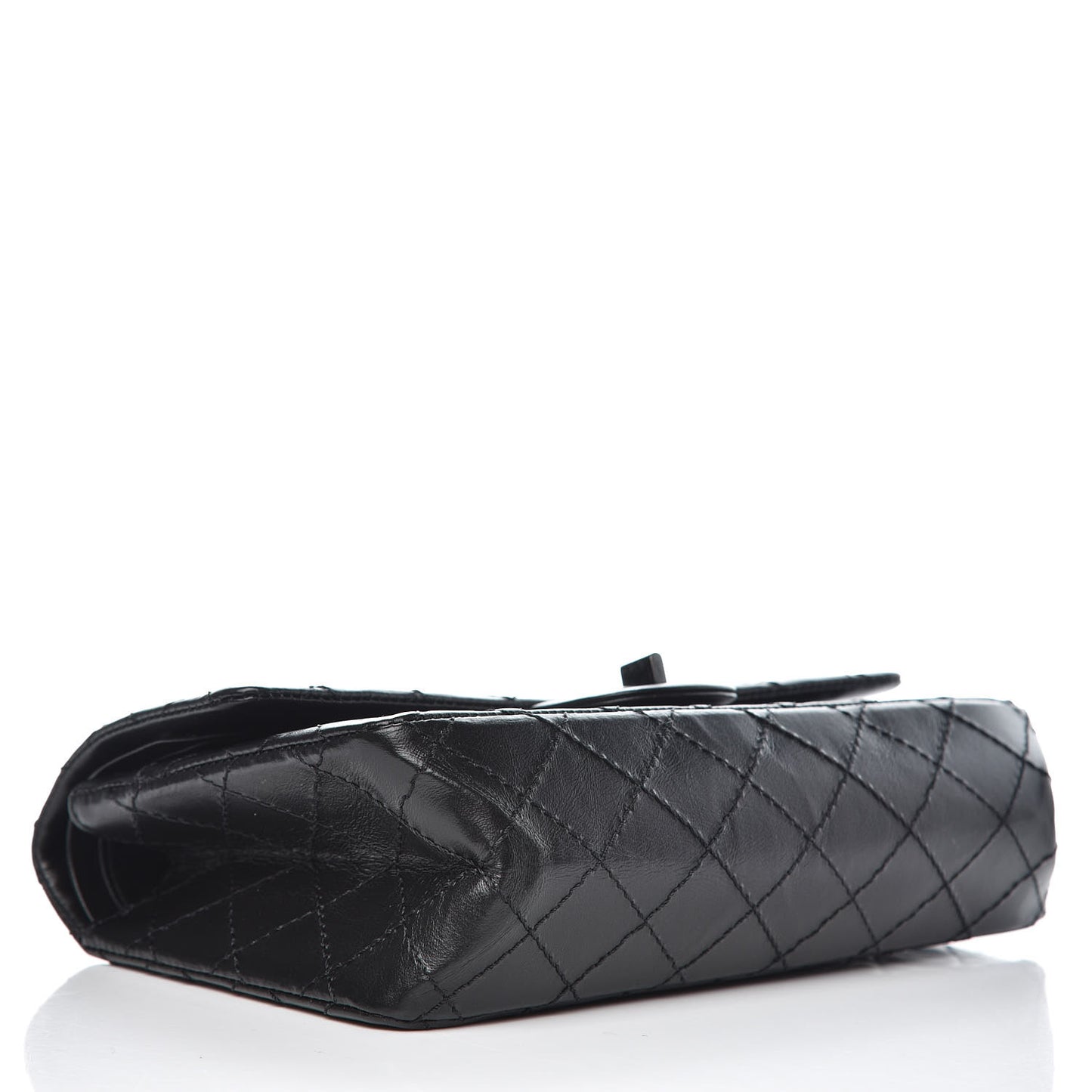 Aged Calfskin Quilted 2.55 Reissue 225 Flap So Black