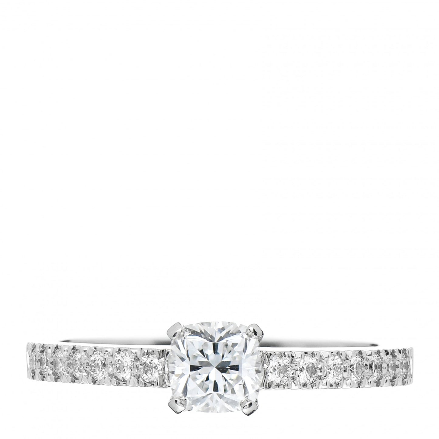 Platinum Diamond .43ct Novo Cushion Cut Engagement Ring 52 6