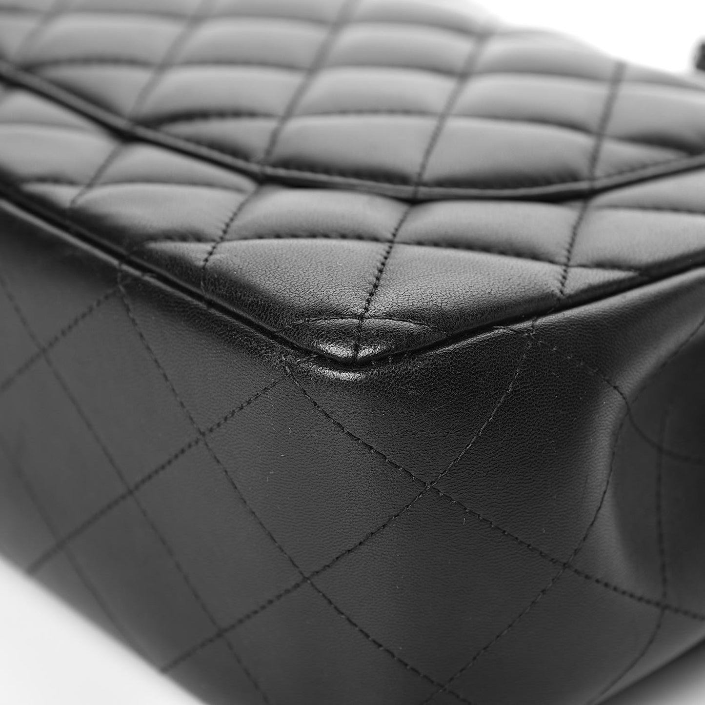 Lambskin Quilted Jumbo Double Flap So Black
