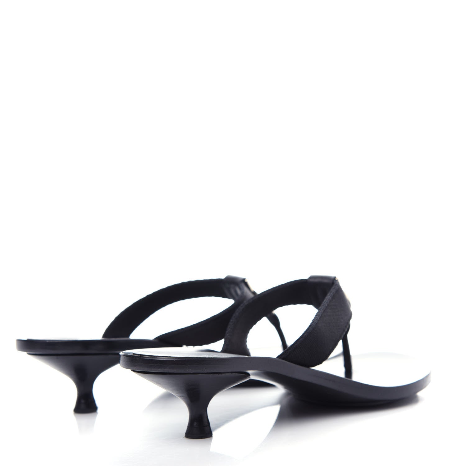 Gucci Nylon GG Reins Thong Sandals 37 Black 4 of 10
