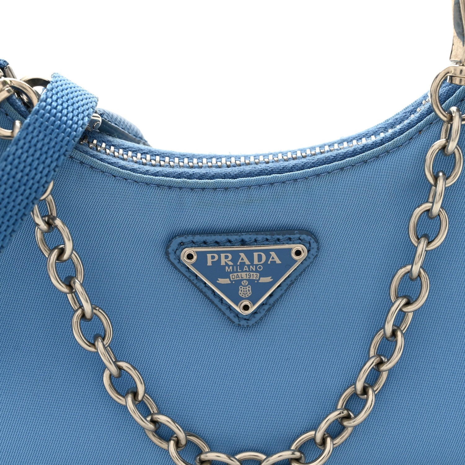 Prada Tessuto Nylon Saffiano Mini Re-Edition 2000 Shoulder Bag Pervinca 8 of 11
