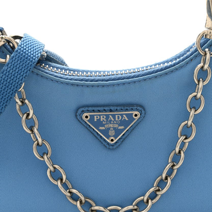 Prada Tessuto Nylon Saffiano Mini Re-Edition 2000 Shoulder Bag Pervinca 8 of 11