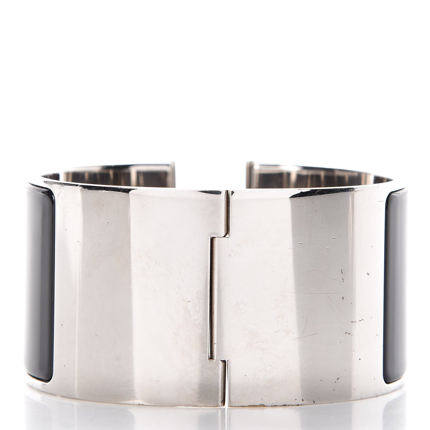 Enamel Extra Wide Clic Clac H Bracelet GM Black