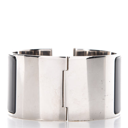Hermes Enamel Extra Wide Clic Clac H Bracelet GM Black 3 of 6