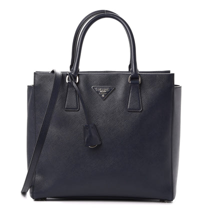 Prada Saffiano Lux Double Handle Shopping Tote Baltico 1 of 9
