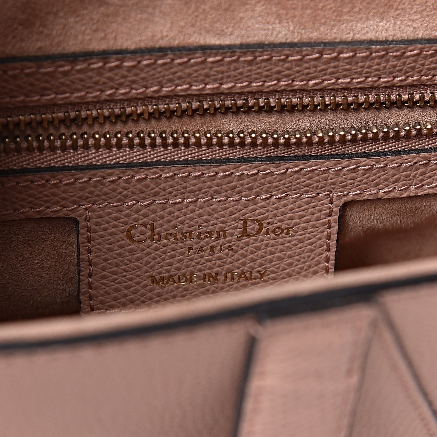 Grained Calfskin Saddle Bag Pink