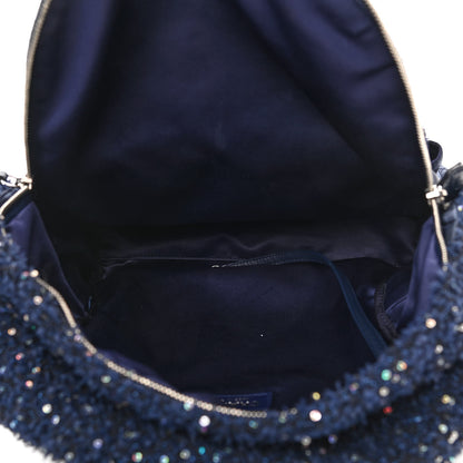 Chanel Tweed Nylon Quilted Astronaut Essentials Backpack Navy 4 of 8