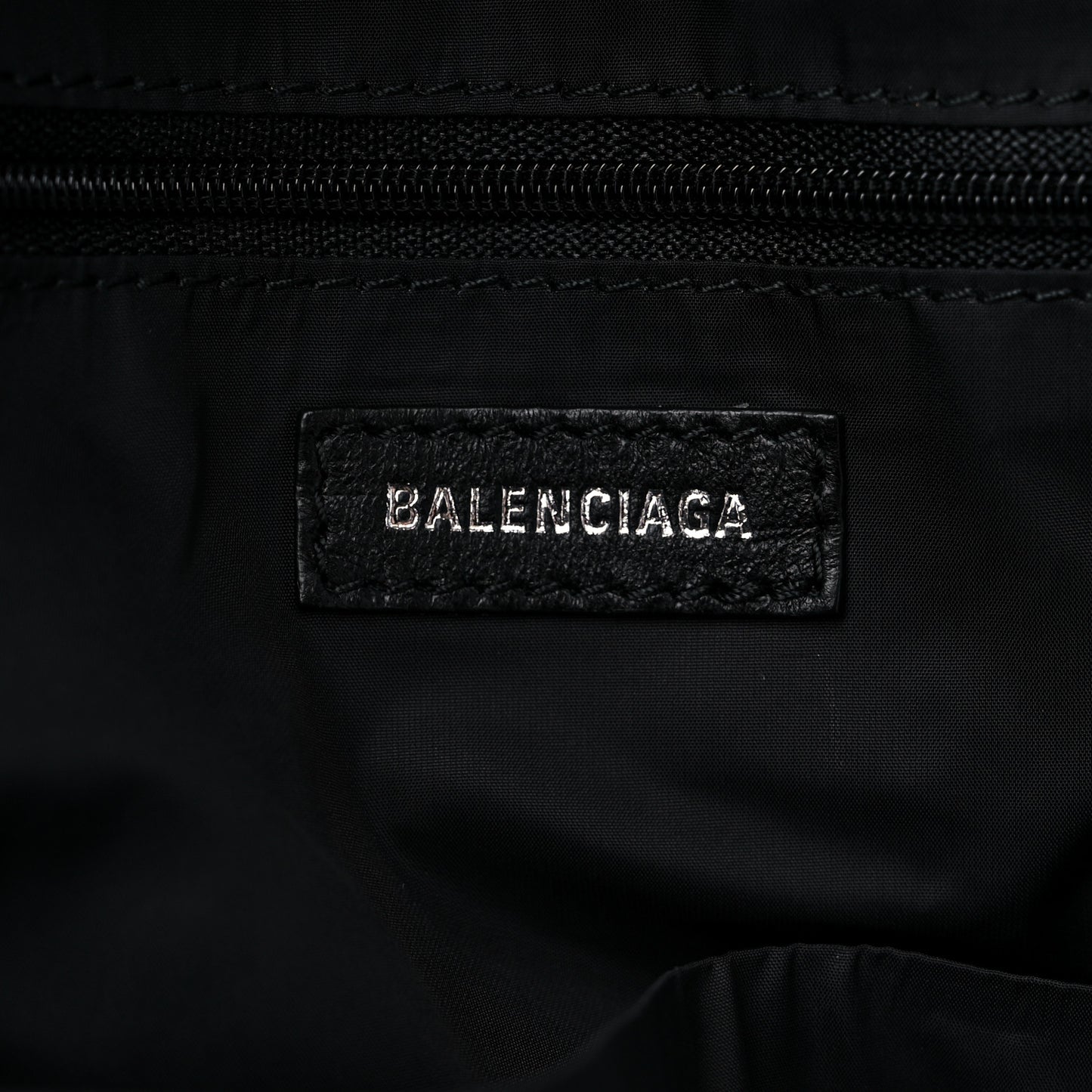 Sport Nylon Logo Embroidered S Wheel Backpack Black