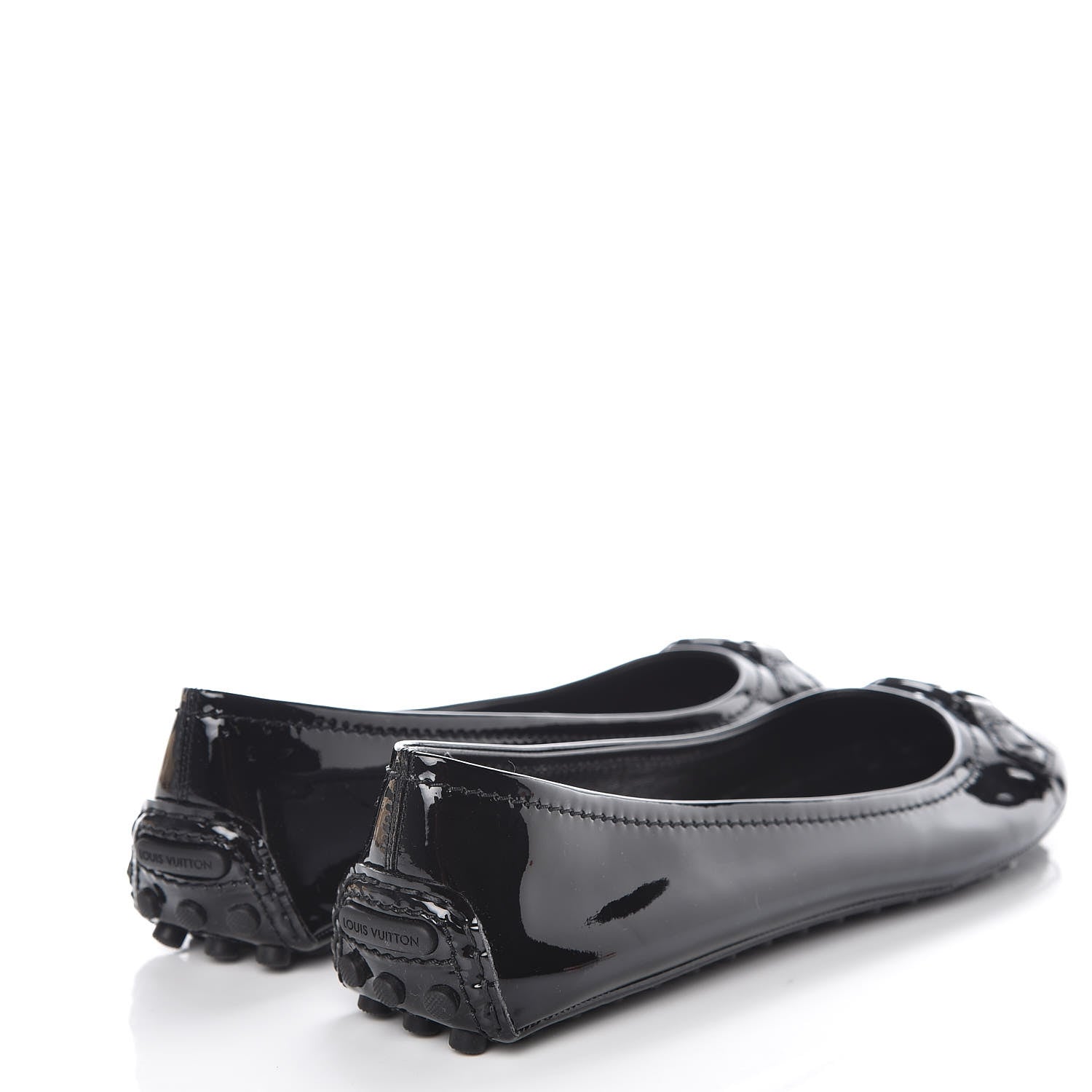 Louis Vuitton Patent Calfskin Oxford Ballerina Flats 41 Black 4 of 7