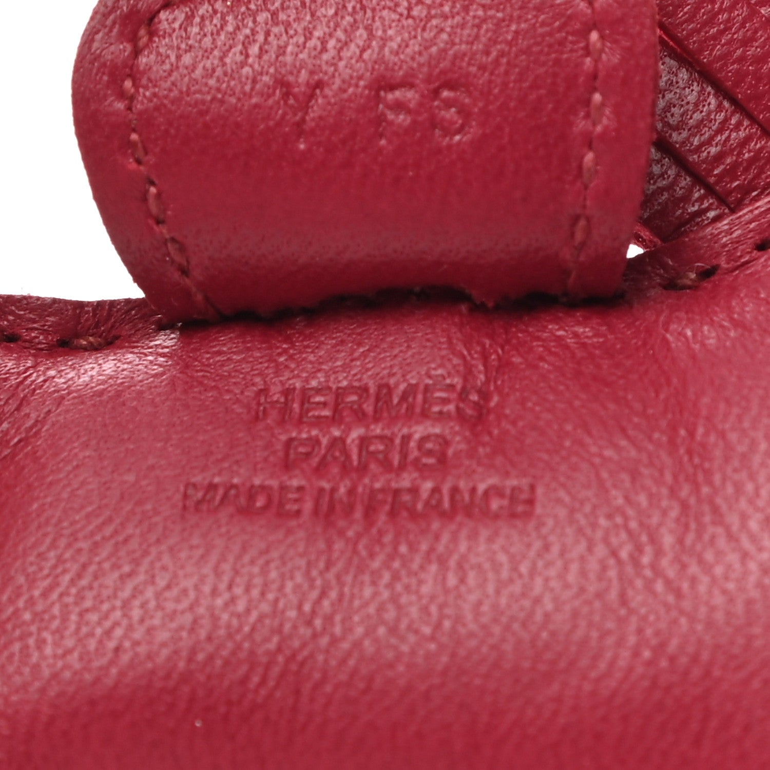 Hermes Milo Lambskin Grigri Rodeo Horse Bag Charm PM Rubis 3 of 3