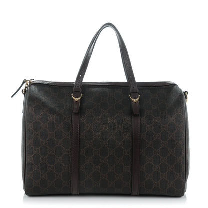 Gucci GG Supreme Monogram Medium Nice Boston Dark Brown 1 of 12
