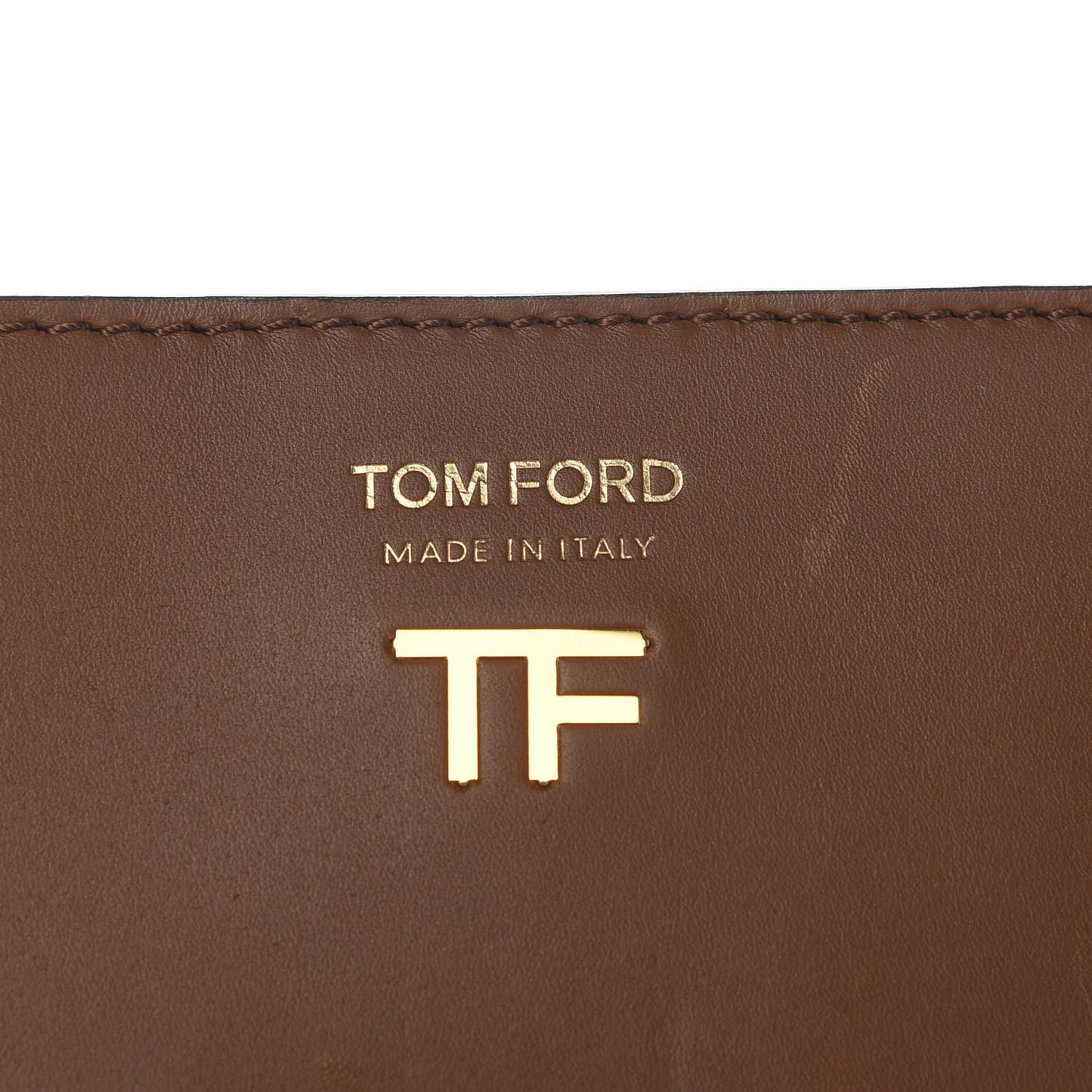 Calfskin T Twist Crossbody Bag Brown