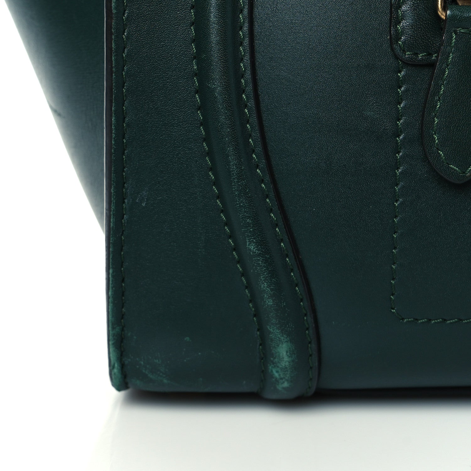 Celine Smooth Calfskin Mini Luggage Emerald 13 of 18