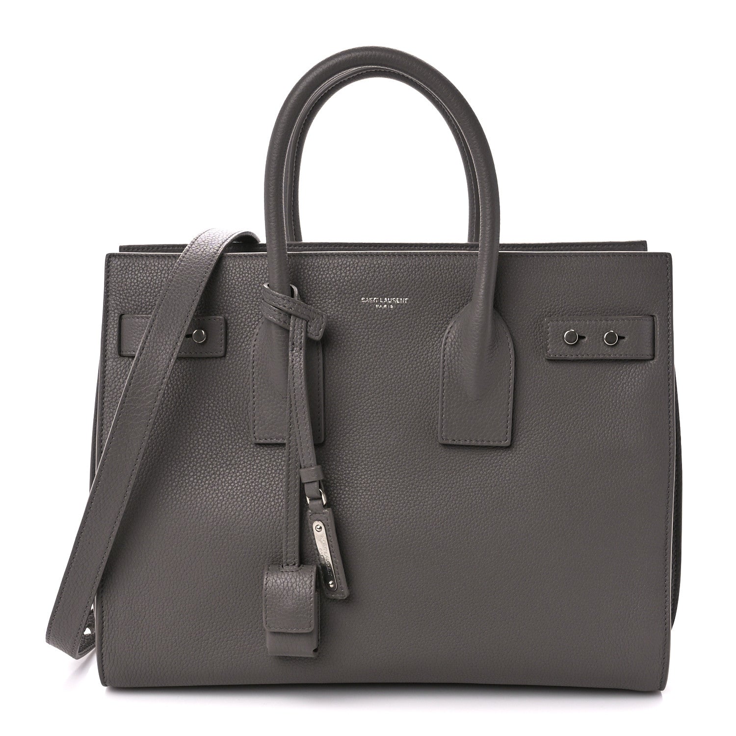 Saint Laurent Grained Calfskin Small Supple Sac De Jour Earth 1 of 12