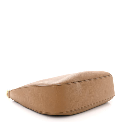 Prada Vitello Daino Soft Large Zippered Messenger Hobo Caramel 4 of 11