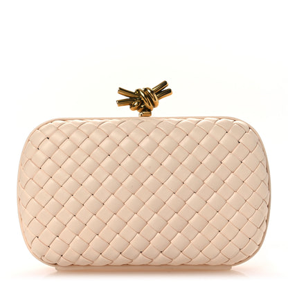 Bottega Veneta Nappa Intrecciato Minaudiere Knot Clutch Lotus 1 of 10