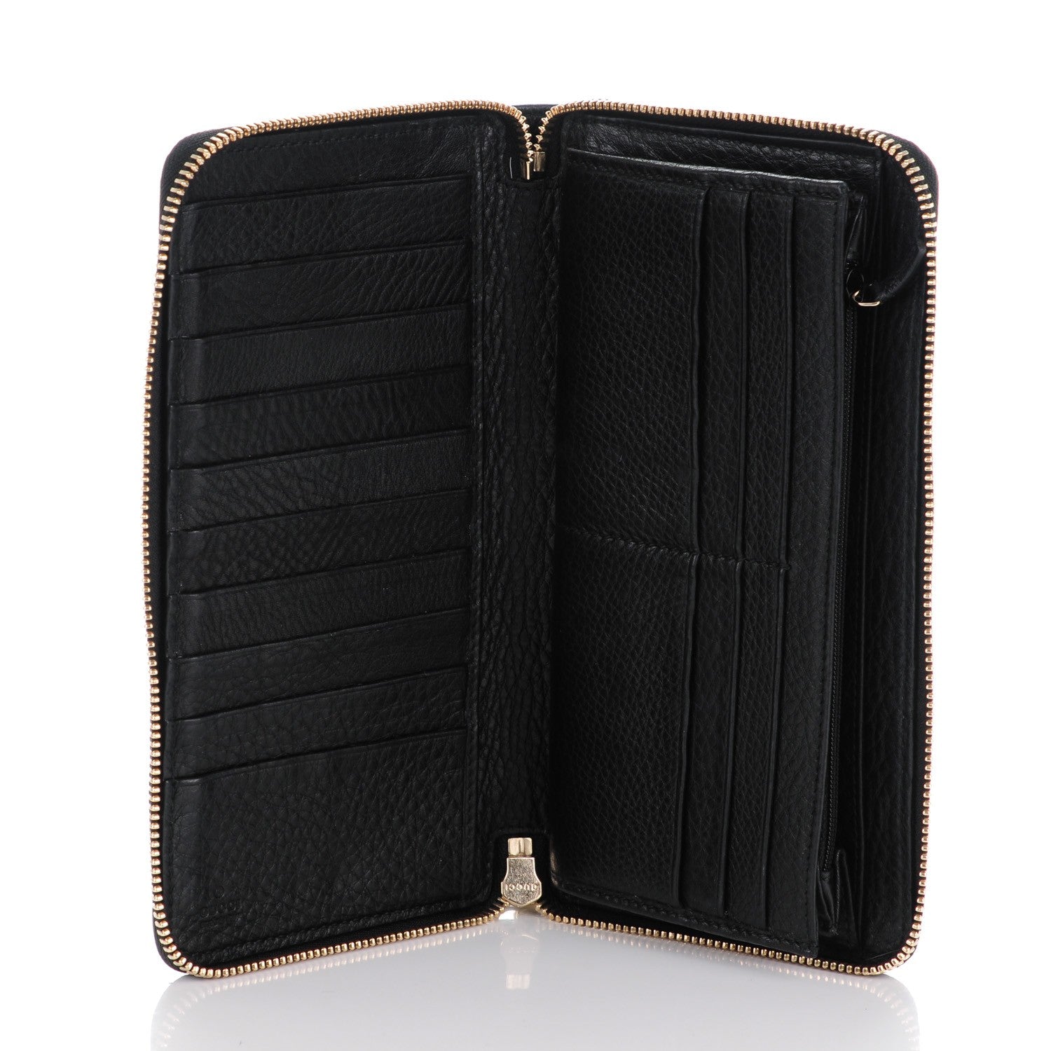 Gucci Calfskin Soho Zip Around Wallet Black 5 of 9