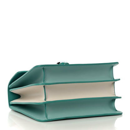 Bulgari Calfskin Contrast Serpenti Forever Top Handle Tropical Turquoise Milky Opal 4 of 9