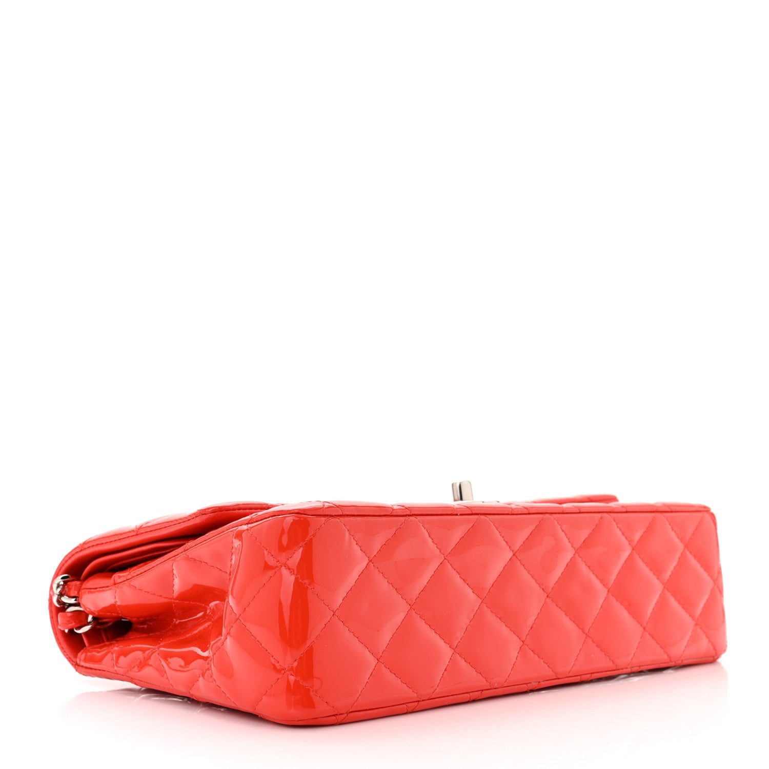 Chanel Patent Calfskin Quilted Medium Double Flap Red 4 of 11