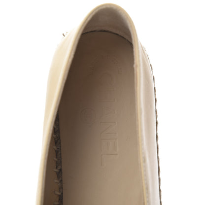 Chanel Lambskin CC Espadrilles 40 Beige Black 9 of 13