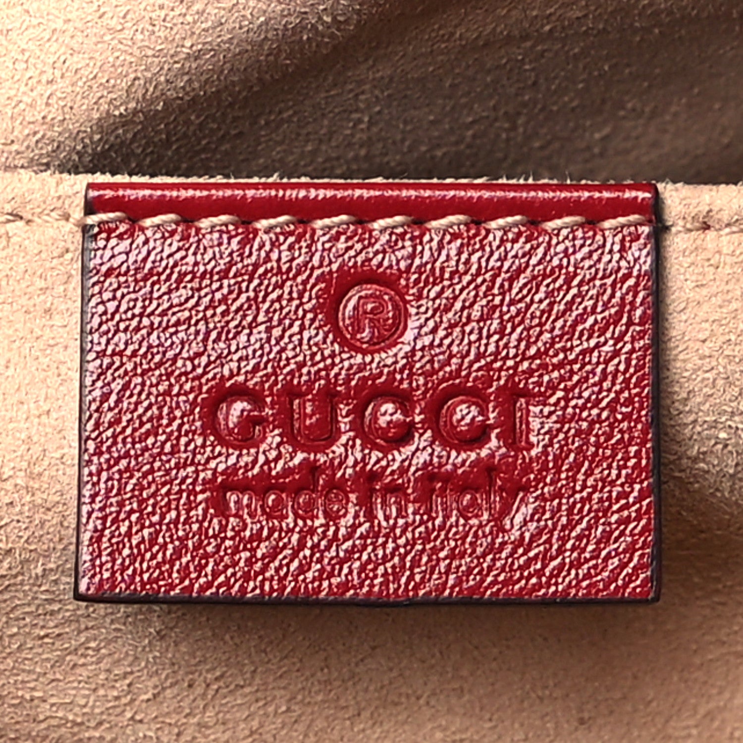 Gucci Monogram Azalea Calfskin Matelasse Diagonal Small GG Marmont Chain Shoulder Bag Beige Ebony New Cherry Red 6 of 11