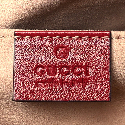 Gucci Monogram Azalea Calfskin Matelasse Diagonal Small GG Marmont Chain Shoulder Bag Beige Ebony New Cherry Red 6 of 11