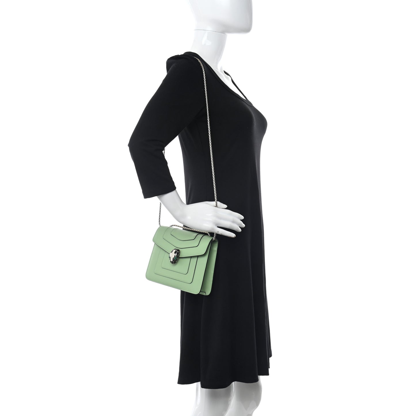 Calfskin Serpenti Forever Crossbody Bag Green