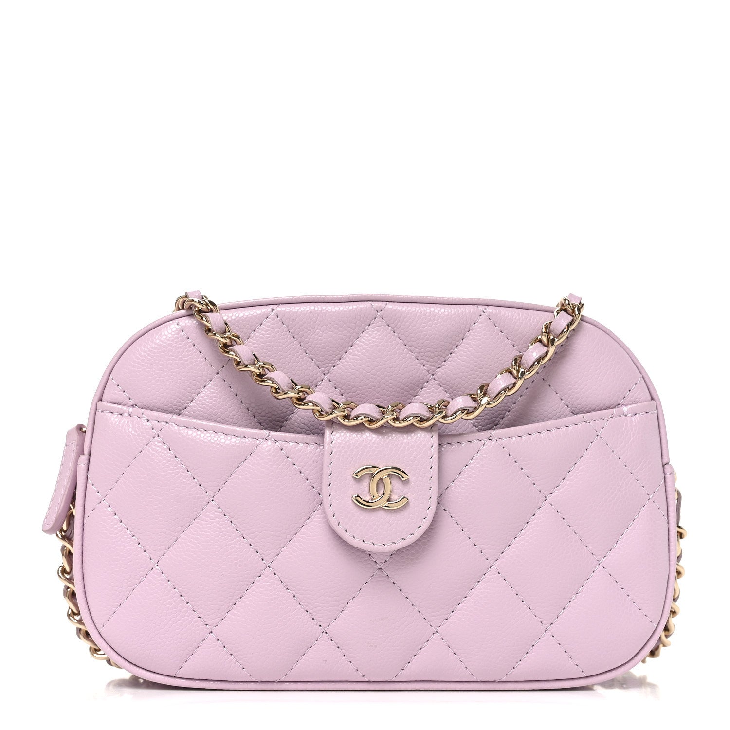 Chanel Caviar Quilted Chain Camera Bag Light Purple 1 of 9