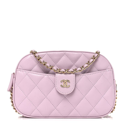 Chanel Caviar Quilted Chain Camera Bag Light Purple 1 of 9
