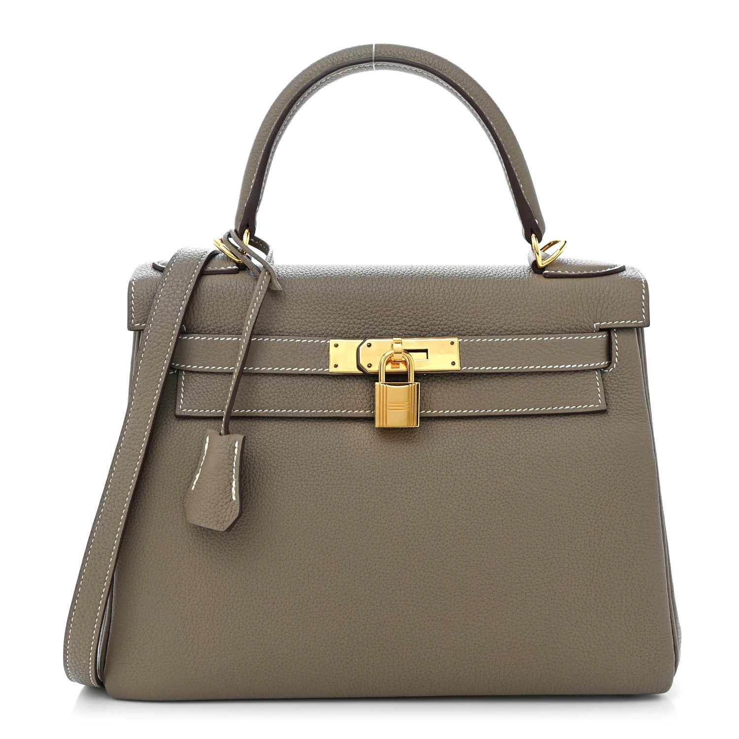 Hermes Togo Kelly Retourne 28 Etoupe 1 of 11