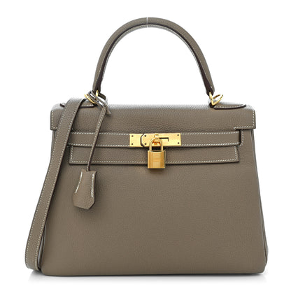 Hermes Togo Kelly Retourne 28 Etoupe 1 of 11