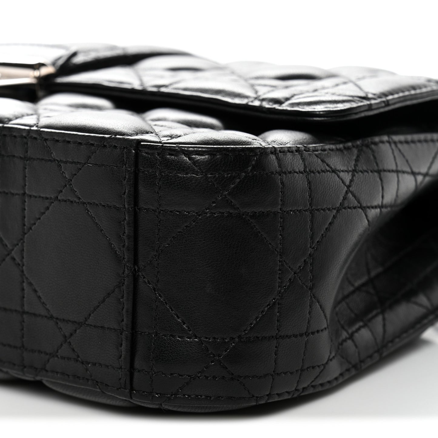Lambskin Cannage Medium Miss Dior Flap Black
