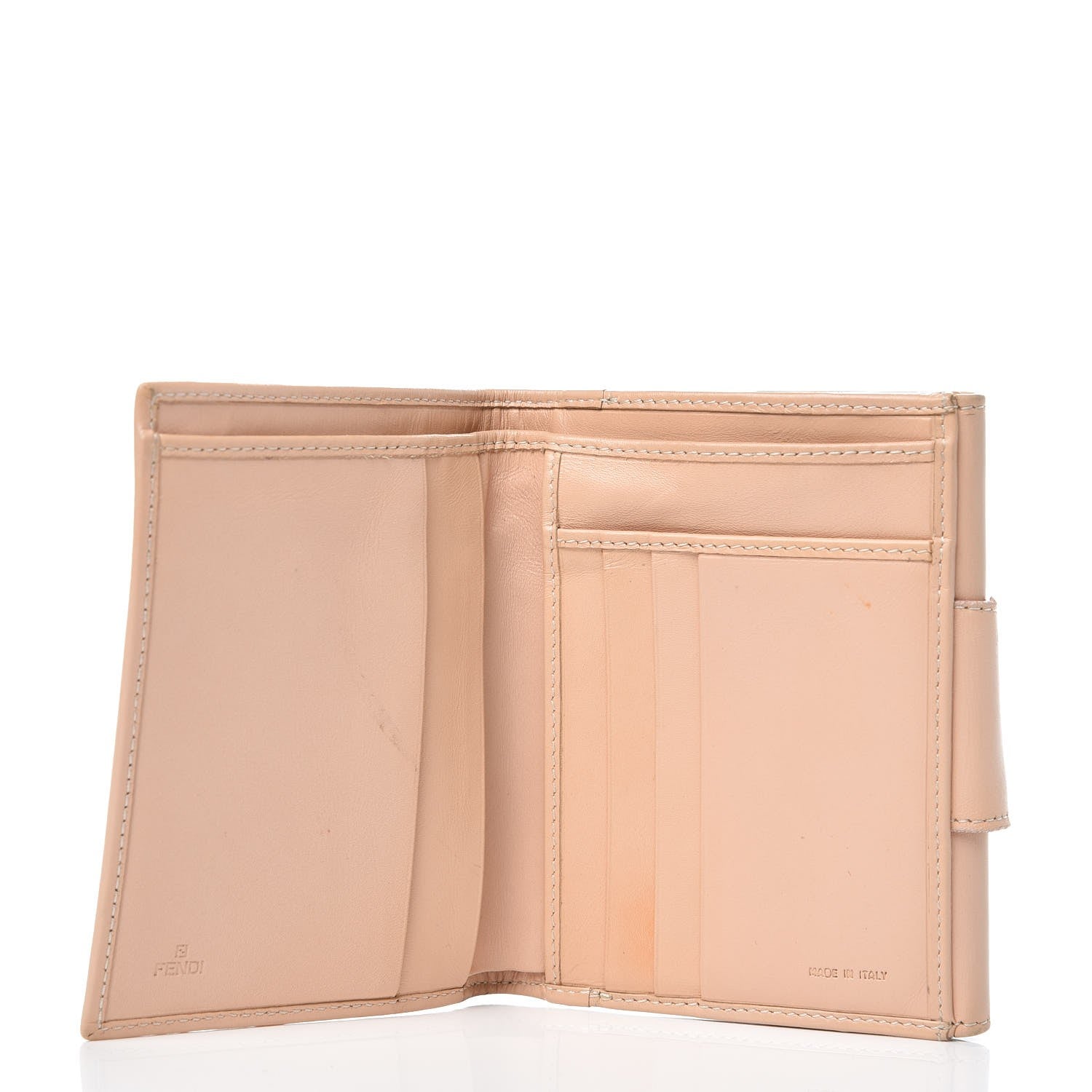 Fendi Zucchino Compact Wallet Beige 5 of 14