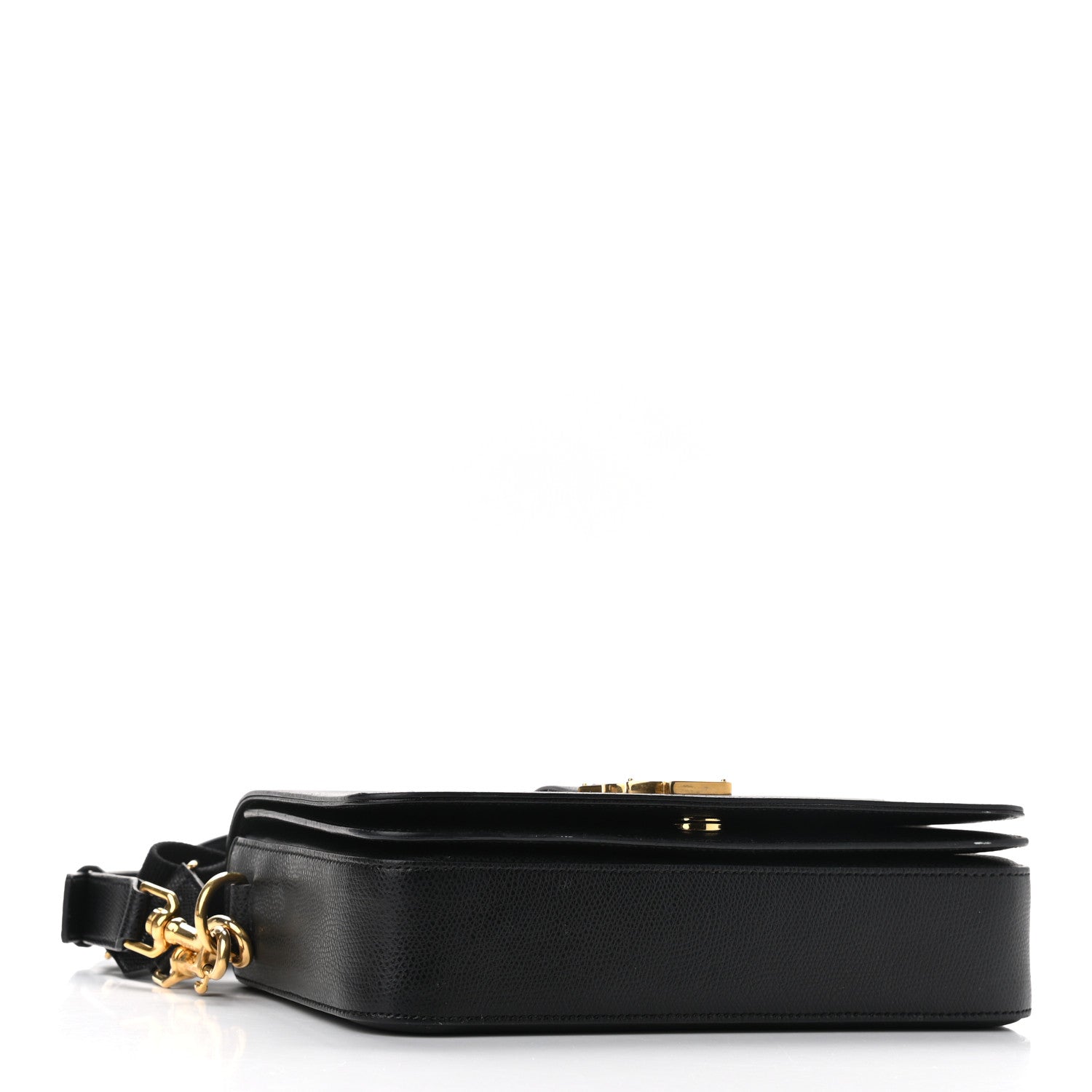 Saint Laurent Textured Calfskin Medium Classic Monogram Universite Bag Black 4 of 12
