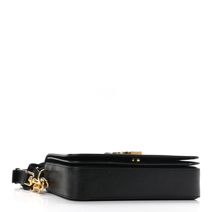 Saint Laurent Textured Calfskin Medium Classic Monogram Universite Bag Black 4 of 12