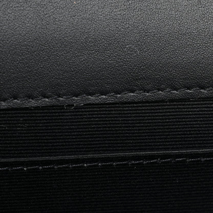 Saint Laurent Nappa Patent Calfskin Two-Toned Monogram Pouch Alabastro Black 6 of 9