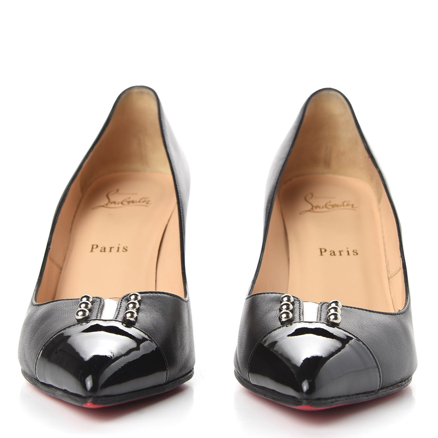 Nappa Patent Studded Predupump 85 Pumps 38.5 Black