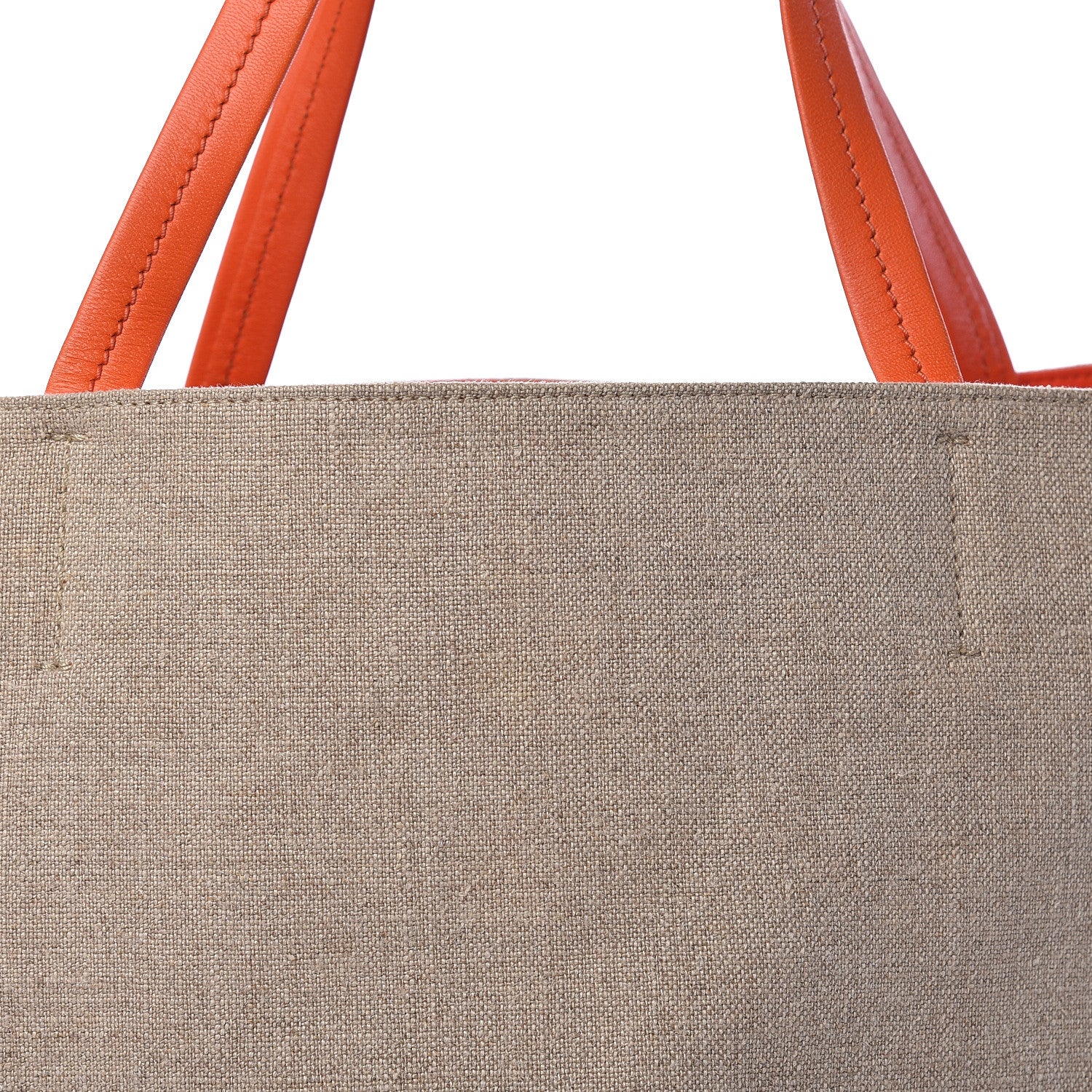 Celine Canvas Lambskin Horizontal Bi-Color Cabas Fluo Orange 11 of 16