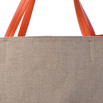 Celine Canvas Lambskin Horizontal Bi-Color Cabas Fluo Orange 11 of 16