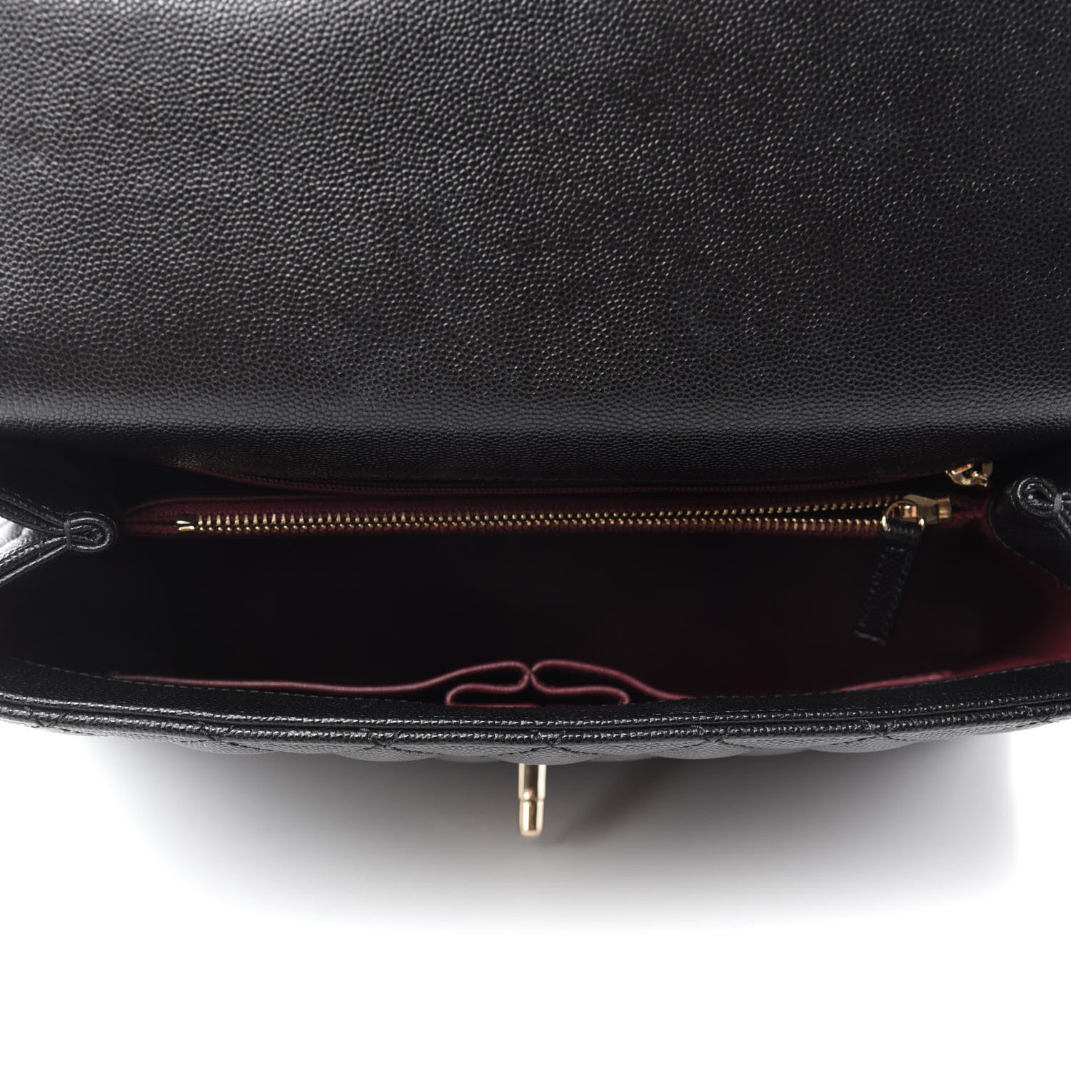 Chanel Caviar Lizard Embossed Quilted Small Coco Handle Flap Black 5 of 10