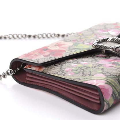 Gucci GG Supreme Monogram Blooms Mini Dionysus Chain Wallet Beige Multicolor Dry Rose 6 of 12