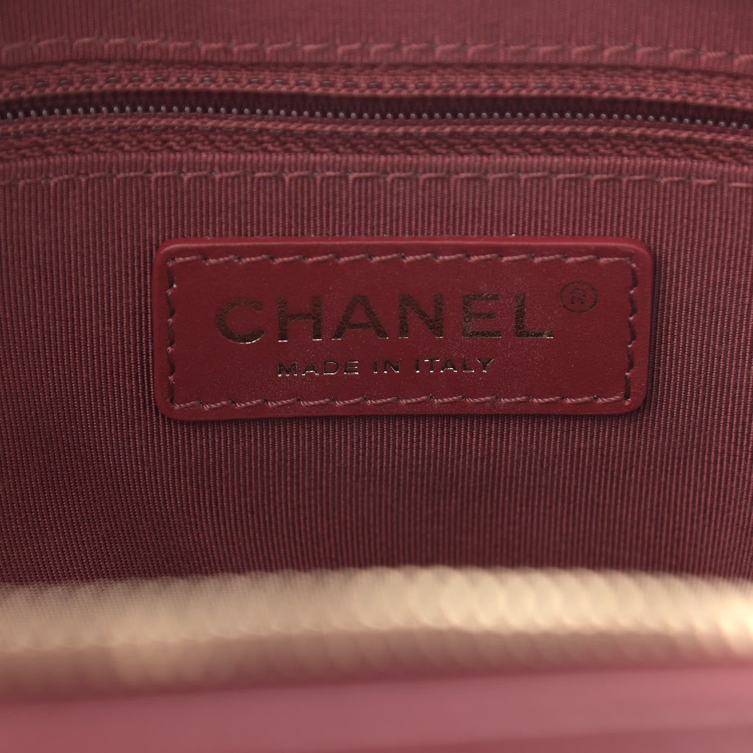 Chanel Calfskin Quilted CC Medium Vanity Case Dark Red 6 of 14