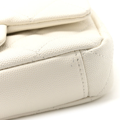 Chanel Caviar Quilted Mini Flap White 13 of 13