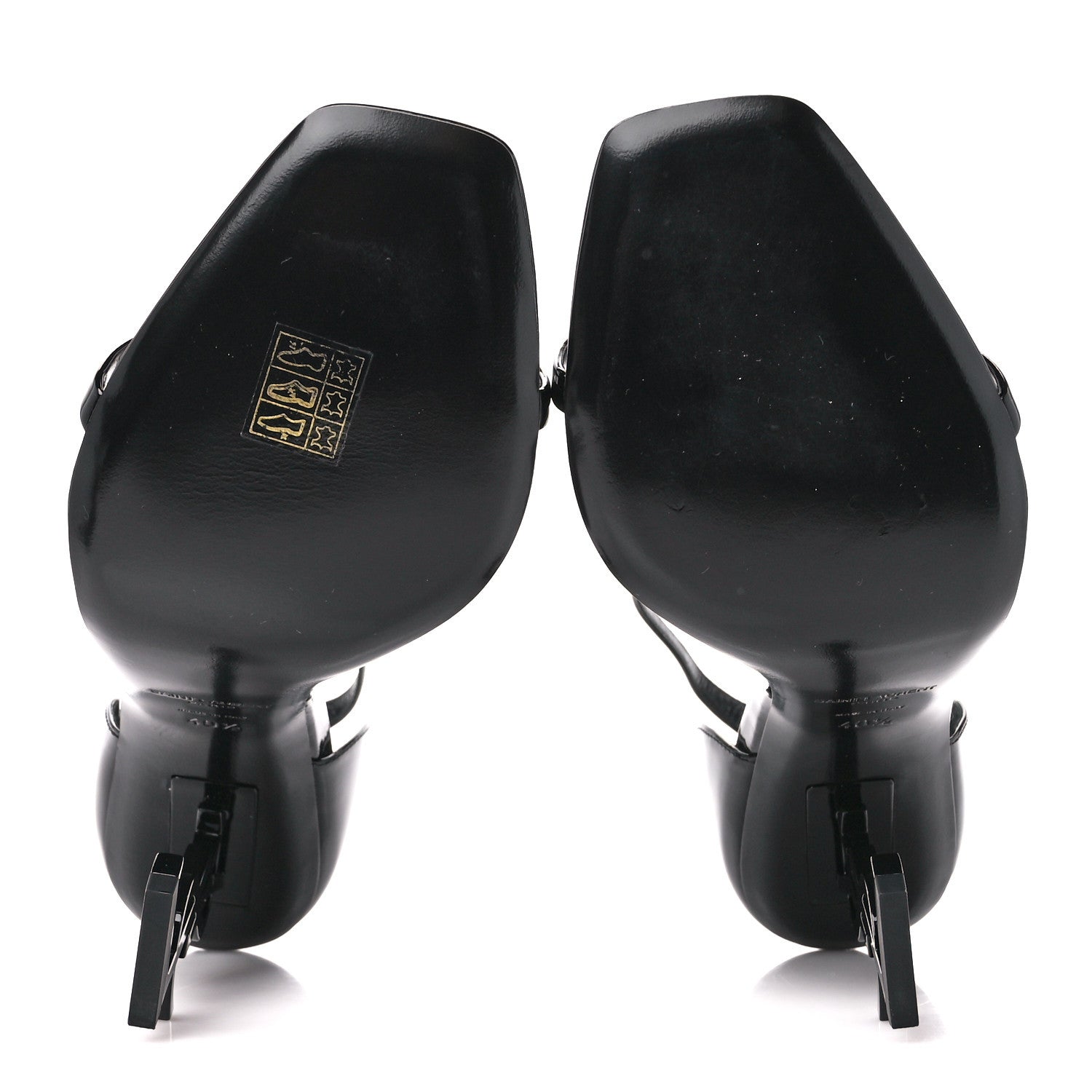 Saint Laurent Patent Calfskin Opyum 110 Sandals 40.5 Black 5 of 8