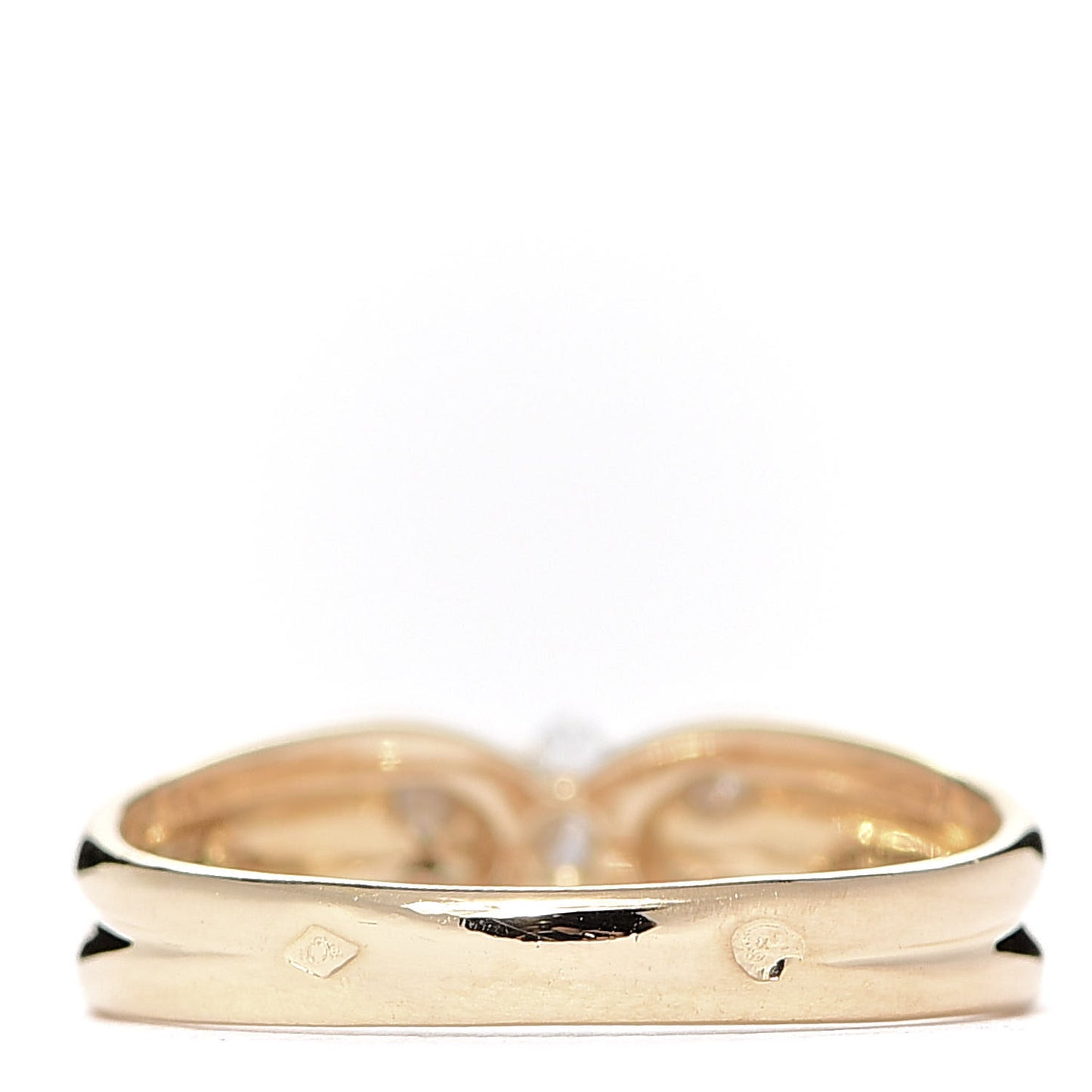 18K Yellow Gold Diamond Butterfly Ring 49 4.75