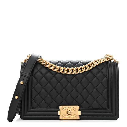 Chanel Calfskin Quilted Medium Boy Flap Black 1 of 11
