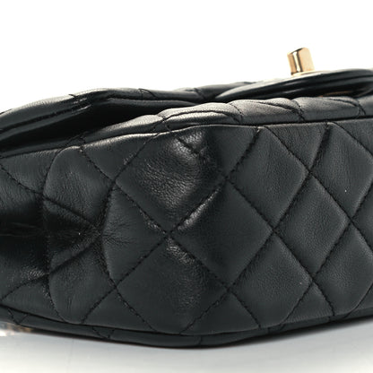 Chanel Lambskin Quilted Mini Rectangular Pearl Crush Flap Black 10 of 12